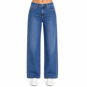 Express Embellished Jean Womens Size 14 Straight Leg Studded Medium Wash NWT